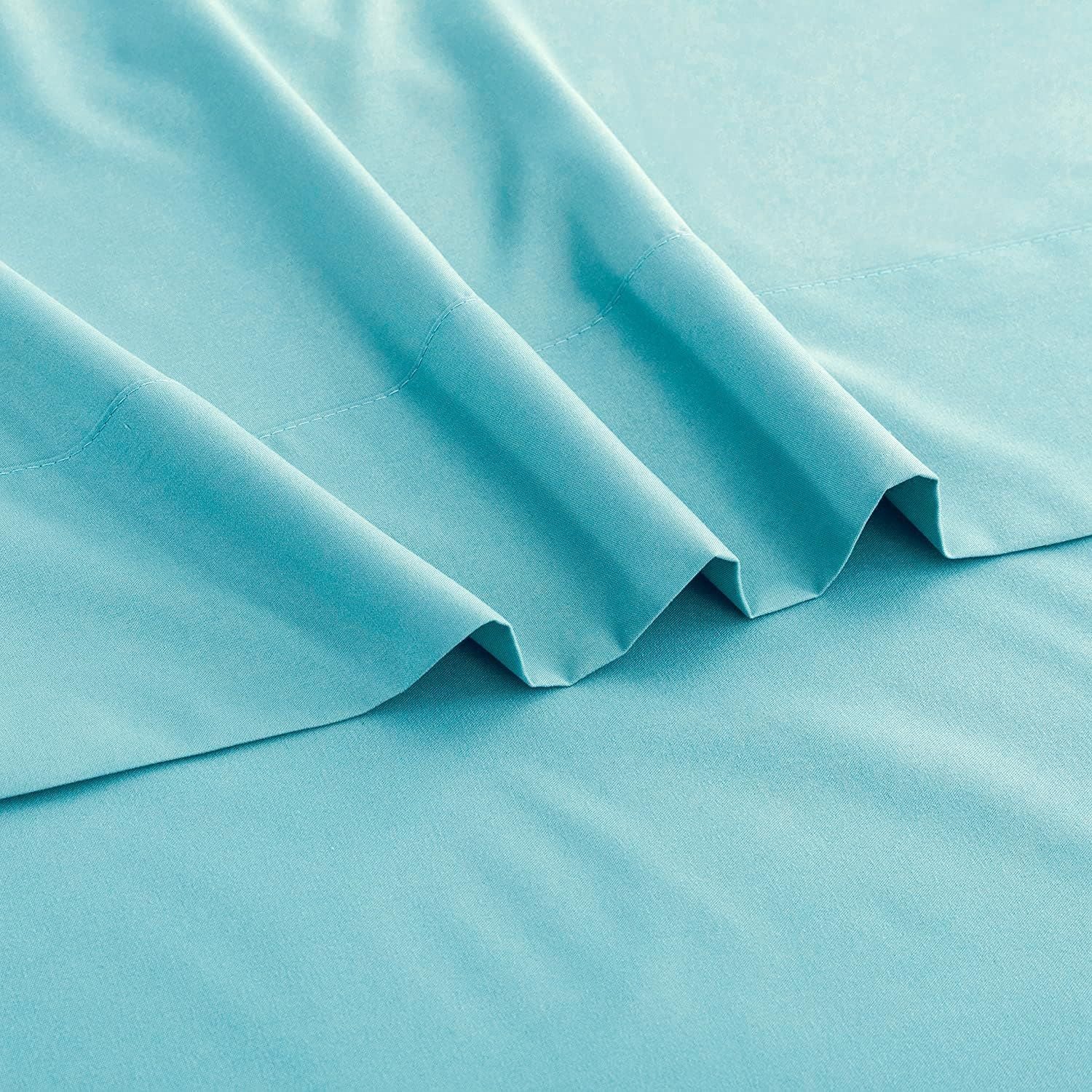 Elegant Comfort Premium Hotel Quality 1-Piece Super King Flat Sheet, Luxury and Softest 2000 Thread Count Bedding Flat Sheet(Super King,Ice blue)