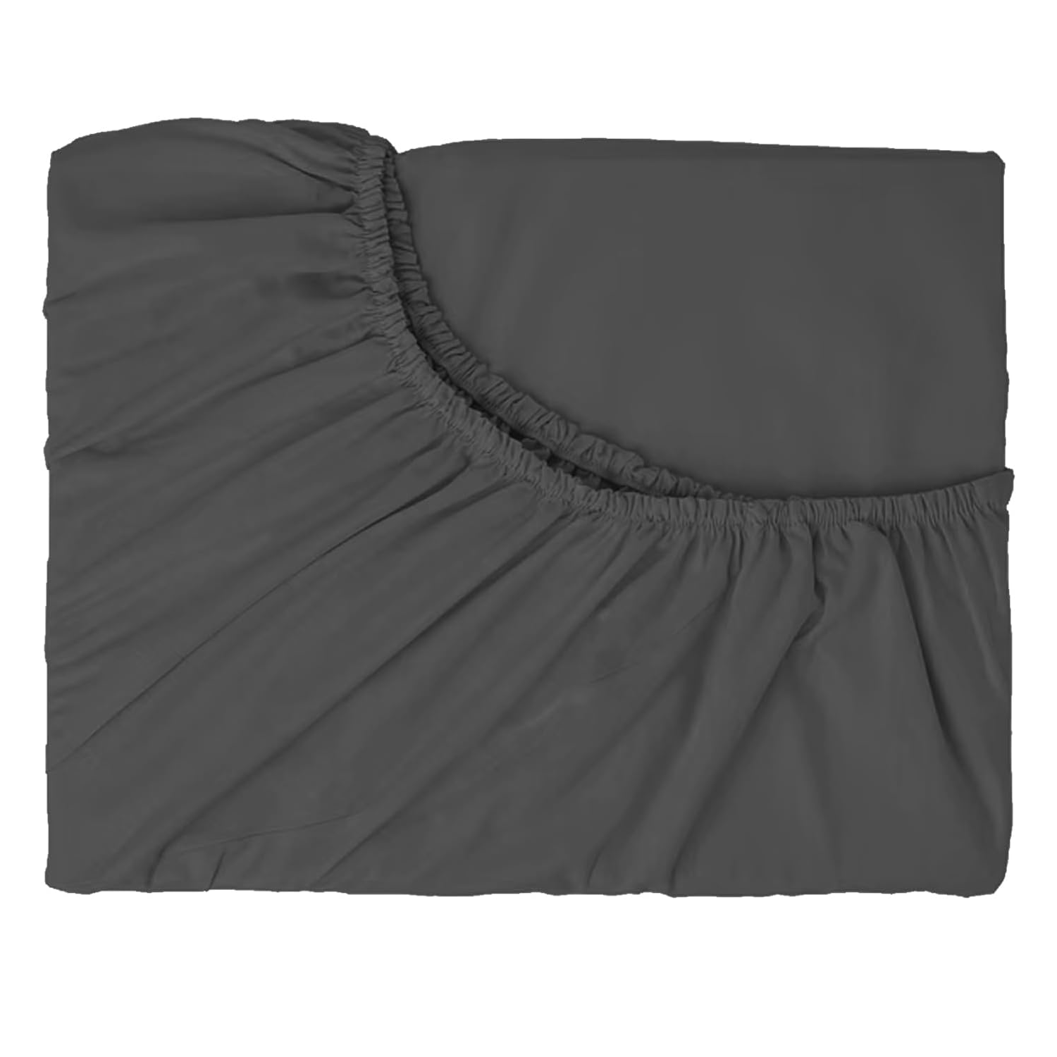 Hotel Quality Fitted Sheet - 1 Piece Fitted Sheet  -Breathable Bedding - Wrinkle, Fade, Stain Resistant- 16inch/40cm Deep Pocket Fitted Bed Sheet-Wrinkle and Fade Resistant,(Dark gray,Super King)