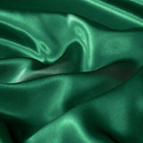Satin Quilt cover Set Hotel 3 Pieces Quilt cover with Pillowcase, Art Silk Bedding Set-Luxury Soft Silky pillowcase for Hair and Skin, Similar to Silk Duvet/Donna Cover Set- 3 Pieces(King,Green)