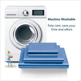 Art Silk Satin Sheet Set Hotel 4 Pieces Fitted/Flat Sheet Bedding Set-Luxury Soft Silky Sheets for Hair and Skin, Similar to Silk Bed Sheets Set 4 Pieces(Queen,Ocean)