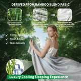 4 Piece Hotel Bamboo Cooling Sheet Set -Ultra Soft 2000TC Breathable Bed Sheets Set with 37 Centimetre Deep Pocket-Cooling Sheets for Hot Sleepers(Silver-gray,Queen)