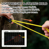 Portable Clothesline for Travel, Outdoor Camping Clothesline with 16 Clothes Clips,Lightweight Camping Clothes Drying Rope for Hotels Backyard Cruise Ships