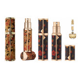 5ML Travel Perfume Atomizer, Refillable Perfume Bottle with Retro Pattern, Leakproof Portable Small Spray Bottle for Women & Men, Elegant Mini Fragrance Accessory