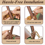 Mini Bag Replacement Thin Shoulder Strap with 2 Adapters for Longchamp,Imitation Pearl Bead Purse Handle Strap Bag Charms Handbag Chain Accessories Decoration for Women