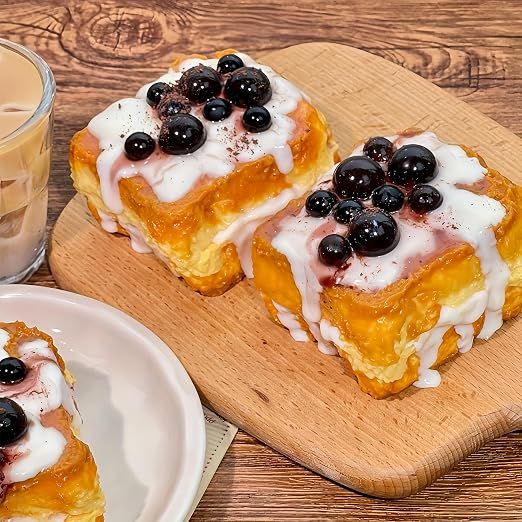 Creative Pearl Toast Slow-Rising Stress-Relieving Toy, Handmade,Soft Stress Relief Desktop Gadget for Office & Home, Adult Hand Tension Relaxer, Fun Squeezing Toy