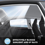 2025/2026 Tesla Model Y Juniper Sunshade Roof, Foldable Heat Blocking,UV Protection & Reflective Sunroof Shade with Nano Ice-Crystal Coatings for Tesla Model Y Accessories
