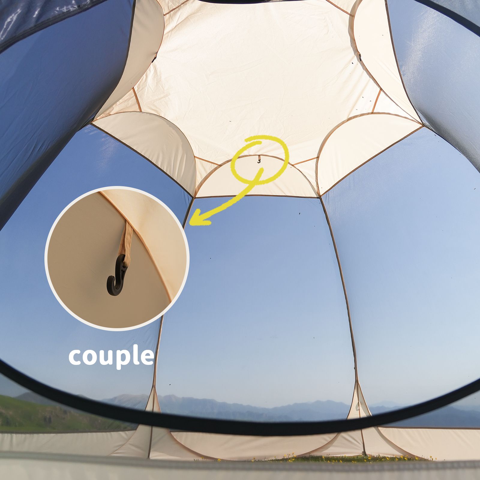 Large 3m Pop Up Screen House Tent, 6-8 Person Mosquito Shelter,,Easy 60-second setup camping tend.Fits standard picnic tables with 220cm full standing headroom.Portable Shelter Enclosure