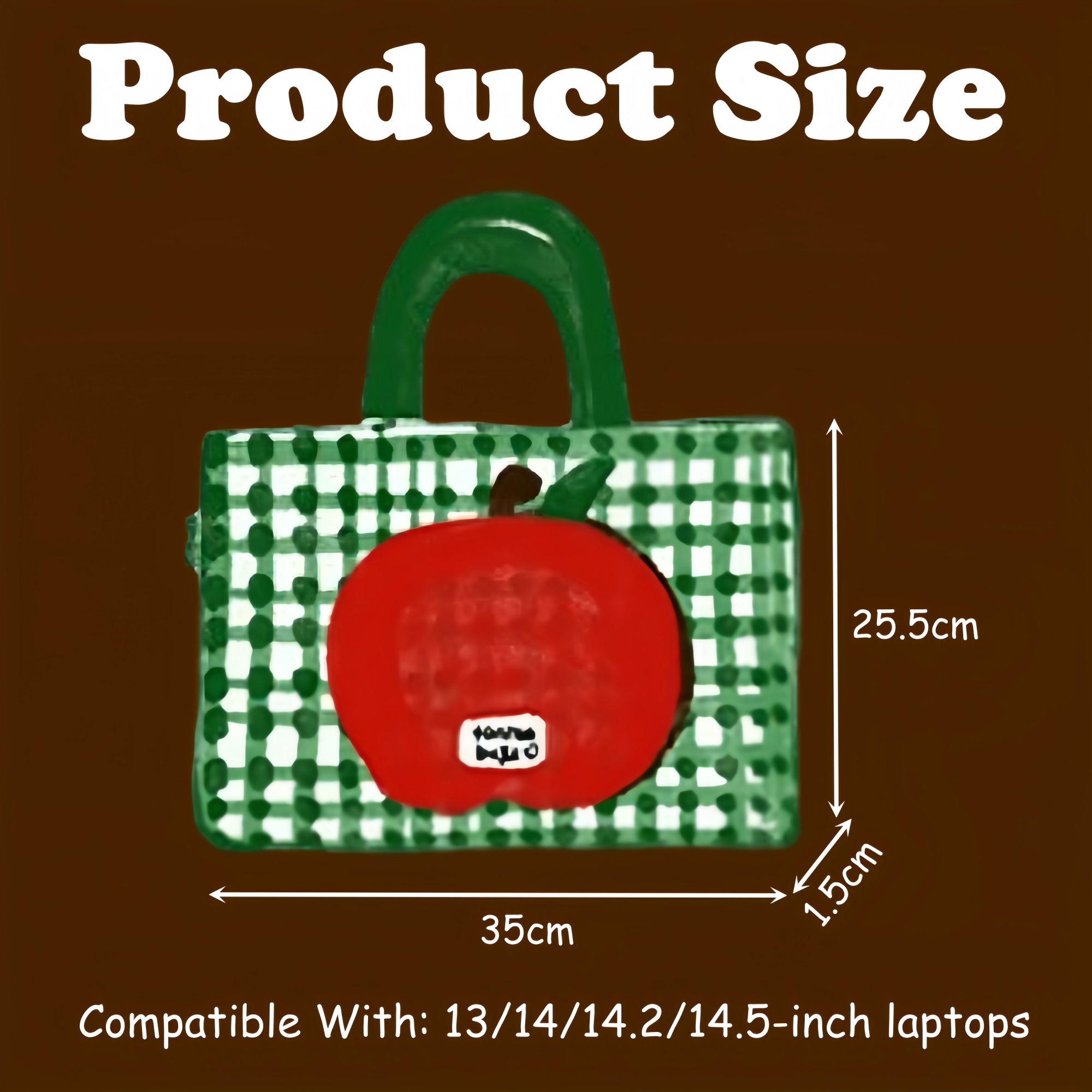 14 Inch Cute Laptop Sleeve with Removable Mini Organizer,Multi-Compartment Shockproof Computer Bag,Student Style Carring Bag for MacBook Air/Pro,Travel,Daily Accessories