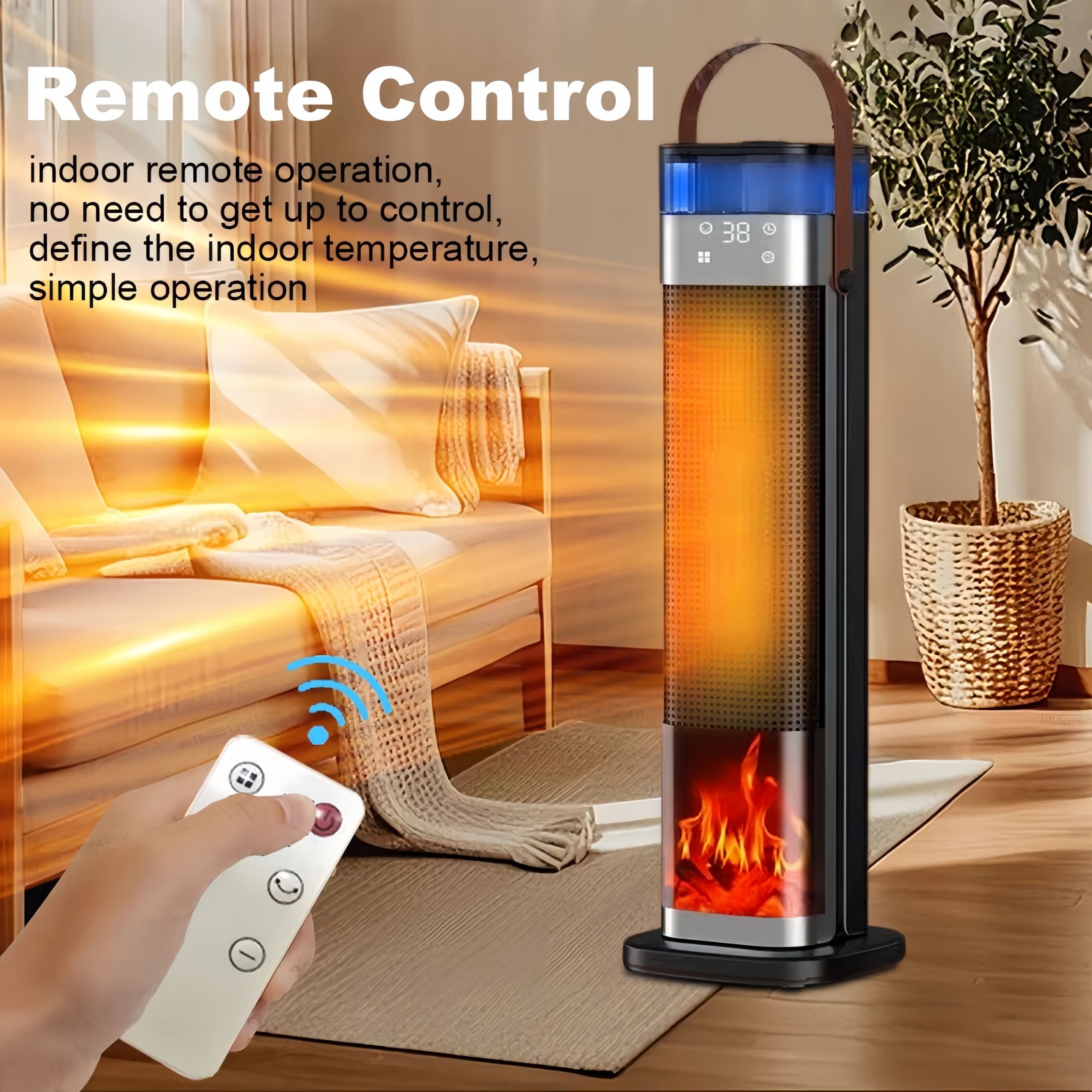 Tower Space Heater with Humidifier