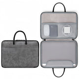14 Inch PU Leather Laptop Bag, Portable Waterproof Laptop Case, Full Opening and Closing Sleeve Handbag, Briefcase for MacBook Air, Ipad, Business Travel
