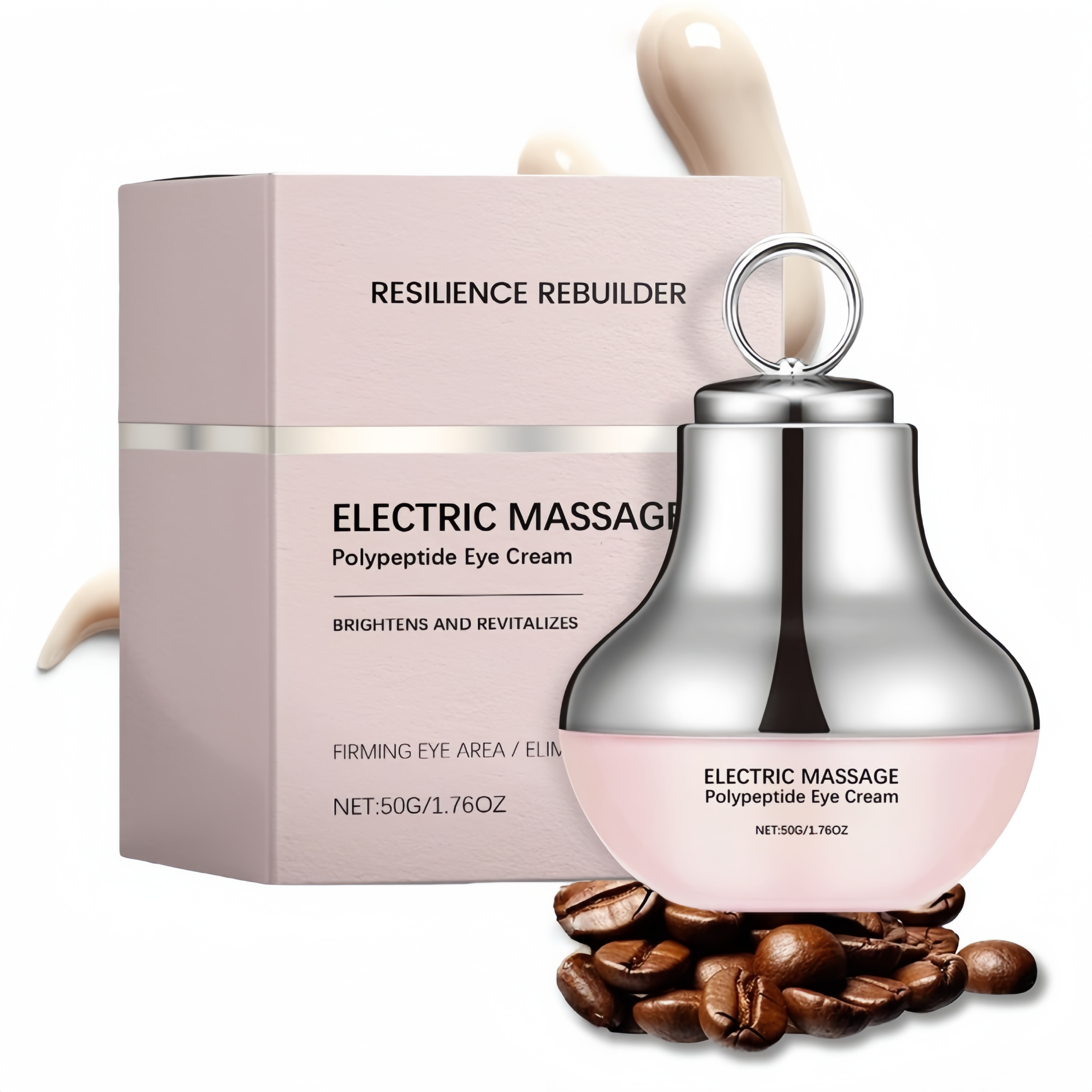 Microcurrent Eye Cream,Under Eye Cream for Dark Circles,Puffiness and Wrinkles, Hyaluronic Acid + Peptide+ Caffeine Eye Cream Anti Aging,Hydrating Eye Care,Gentle Vibration