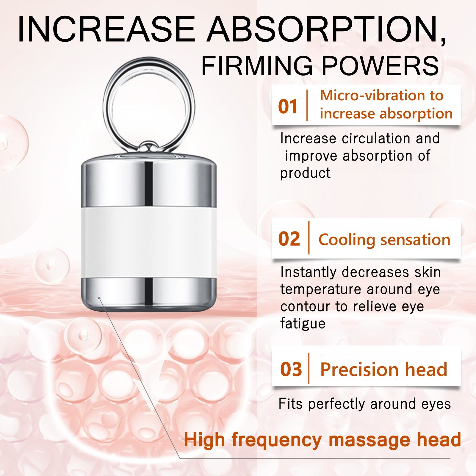 Microcurrent Eye Cream,Under Eye Cream for Dark Circles,Puffiness and Wrinkles, Hyaluronic Acid + Peptide+ Caffeine Eye Cream Anti Aging,Hydrating Eye Care,Gentle Vibration
