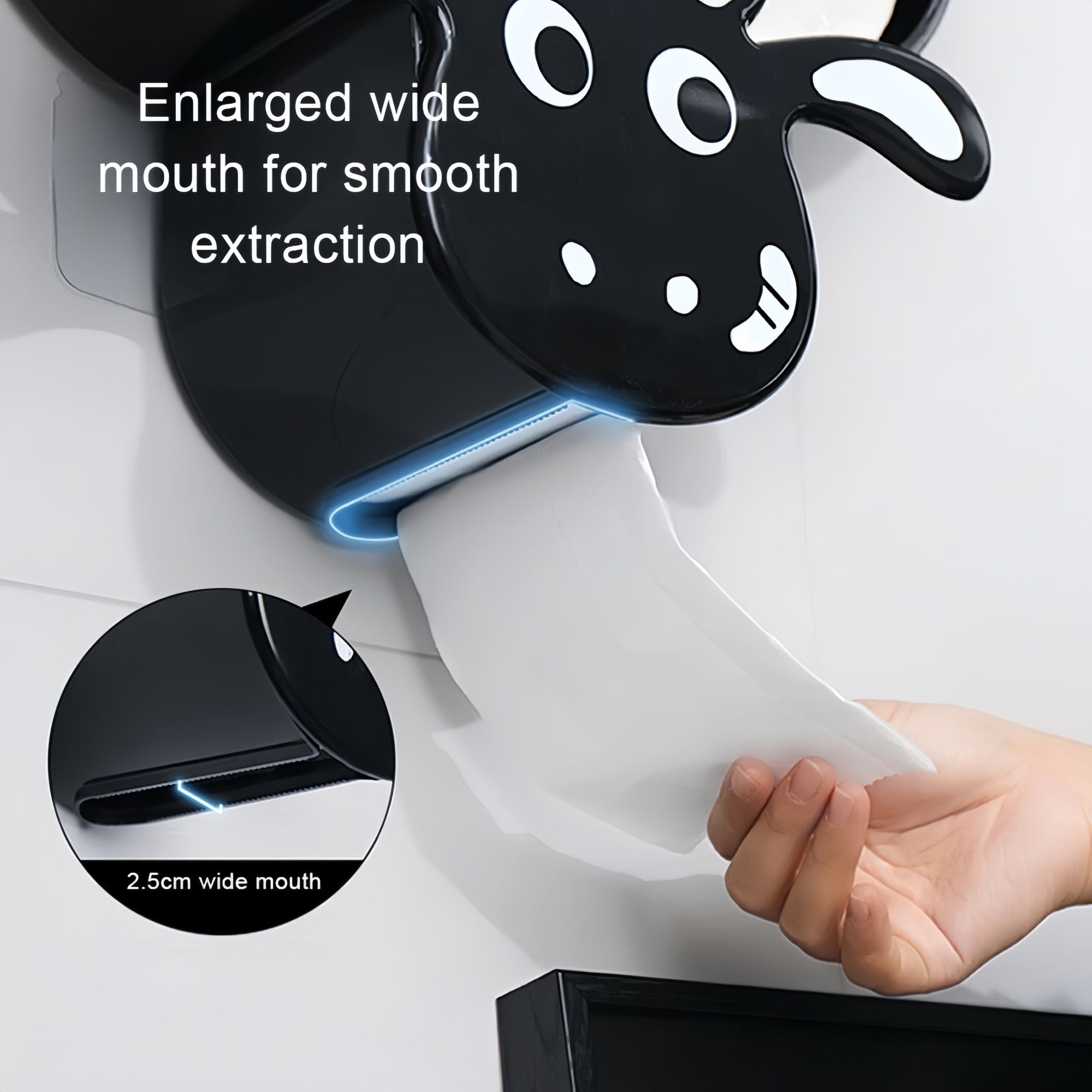 Creative Sheep Toilet Paper Holder, Wall-Mounted Metal Tissue Storage Rack, Punch-Free Easy Installation Paper Towel Holder, Funny Home Decor for Bathroom