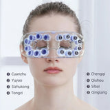 Eye Massager with Nano Mist Moisturising, Dry Eyes, Dark Circles, Heated Eye Mask with 8 Acupoint Massage, Rechargeable Bluetooth Music Eye Care Device for Relaxation Improve Sleeping