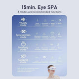 Eye Massager with Nano Mist Moisturising, Dry Eyes, Dark Circles, Heated Eye Mask with 8 Acupoint Massage, Rechargeable Bluetooth Music Eye Care Device for Relaxation Improve Sleeping