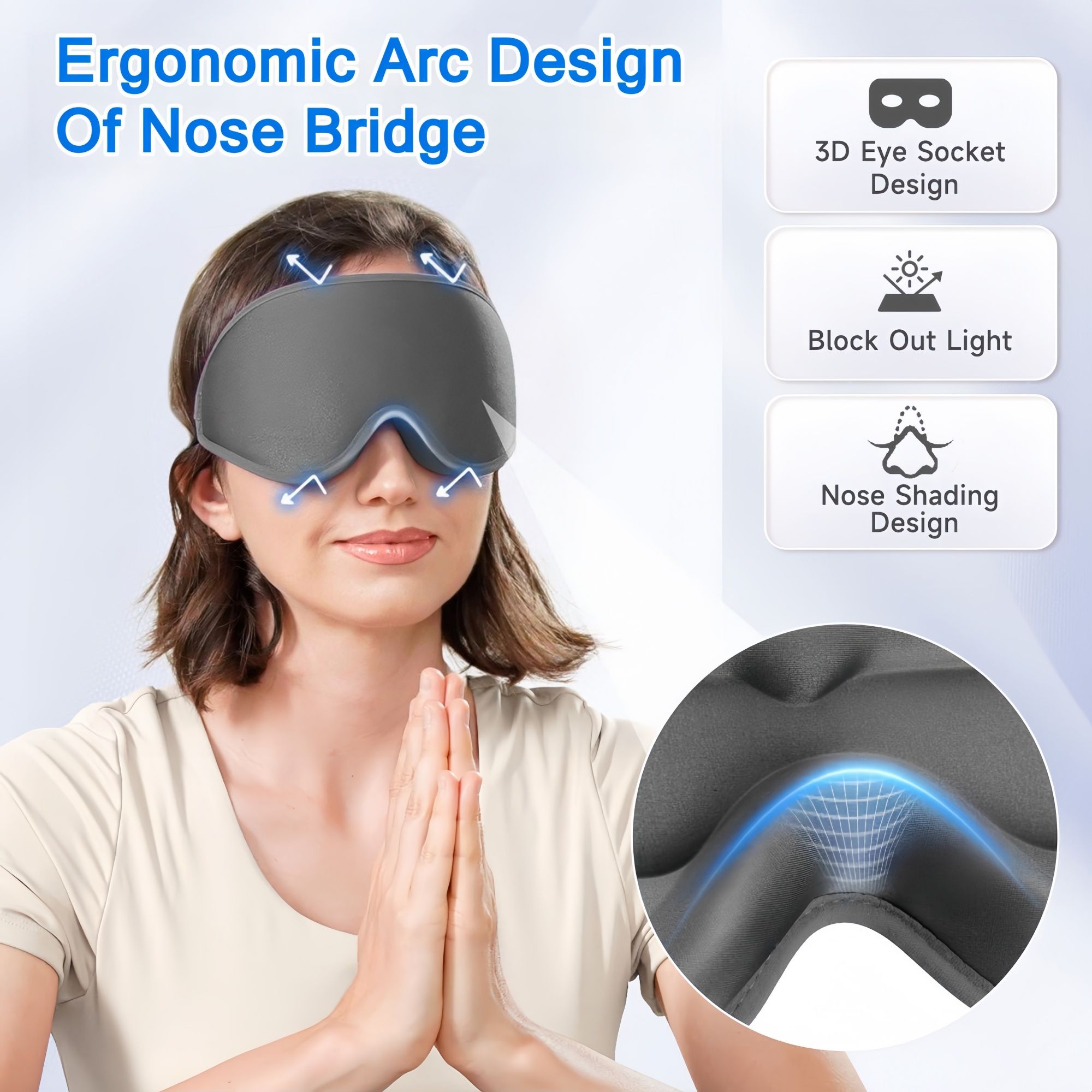 3 Pack Travel Essentials – Travel Pillow, Inflatable Foot Rest & Sleep Mask with Storage Bag, Airplane Travel Accessories Kit for Kids & Adults