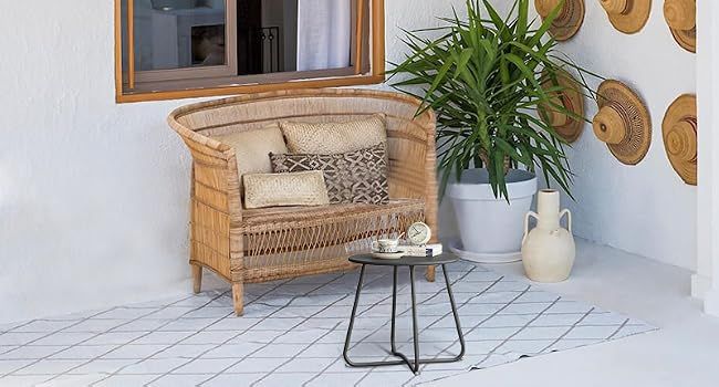 Outdoor Metal Side Table â€“ Rust-Resistant Patio Small Round End Table, Accent Coffee Table for Balcony, Garden, Porch, Living Room & Bedroom â€“ Lightweight Portable Plant Stand, Black