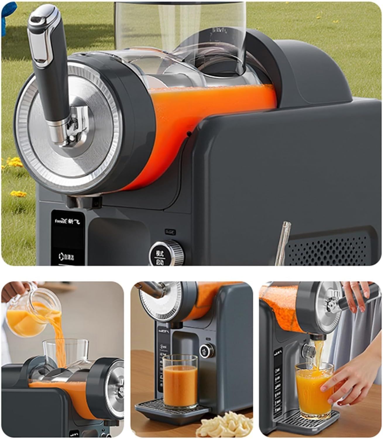 Slushie Machine for Home, No Ice Needed Frozen Drink Maker with 6 Preset Modes, 1.8L Capacity, LED Display, Self-Cleaning, Ideal for Margaritas, Milkshakes, Smoothies & Parties — Gray