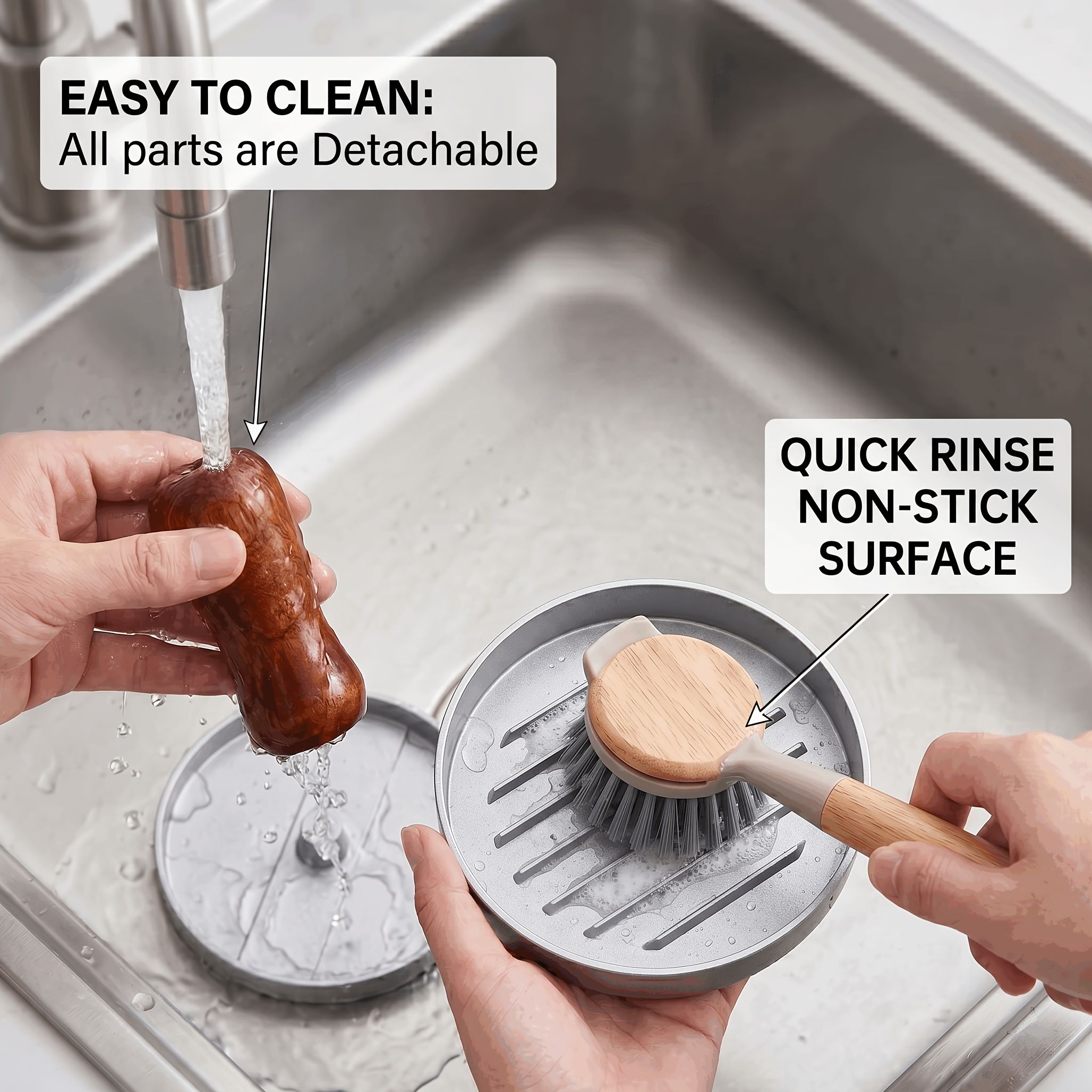 Professional 4.6-inch aluminum burger patty maker with ergonomic wooden handle, non-stick burger patty maker, suitable for grilling, heavy-duty manual patty press, suitable for beef, poultry and veggie burgers, easy-to-clean outdoor grill pan.