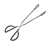 Long, sturdy, and heat-resistant charcoal tongs for grilling food. Made of stainless steel, these portable tongs are suitable for outdoor grilling, charcoal, and fire pits.