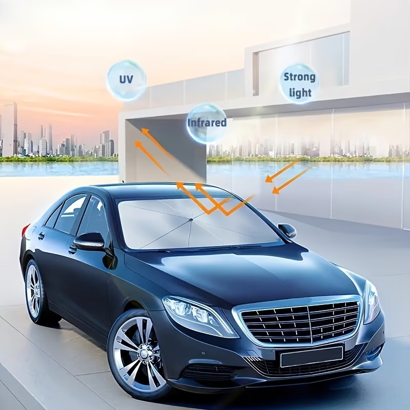 Car sunshade, windshield sun protection and heat insulation sunshade, blackout curtain equipment, car interior windshield, small car sunshade umbrella