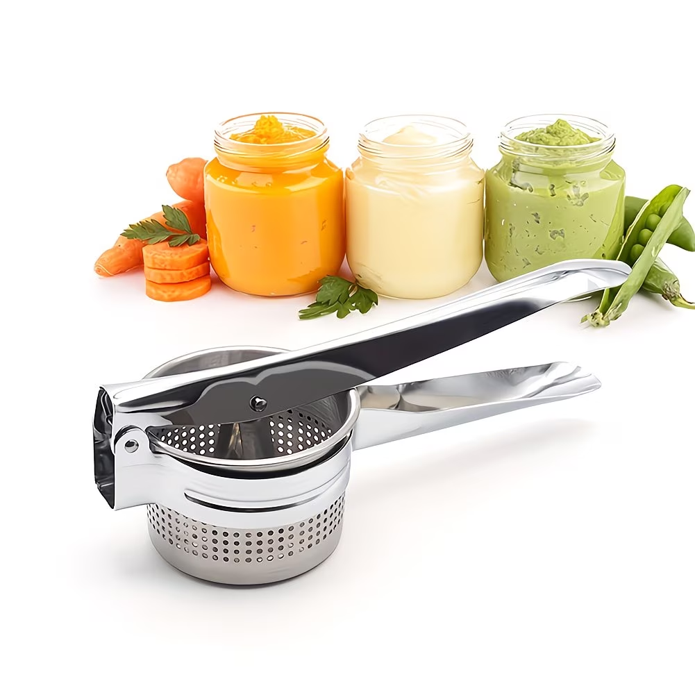 Potato masher, lemon juicer, potato shredder, multi-functional juicer, stainless steel potato shredder, non-slip handle kitchen vegetable shredder, manual fruit masher, vegetable grinder, kitchenware, kitchen gadgets
