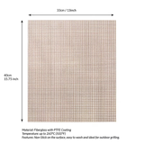 Black 3-Pack Premium Non-Stick PTFE Grill Mesh Mats - Reusable, easy-to-clean round wire mesh mats, perfect for outdoor grilling, ideal for chicken wings, etc., an essential cooking accessory for homes and dormitories.