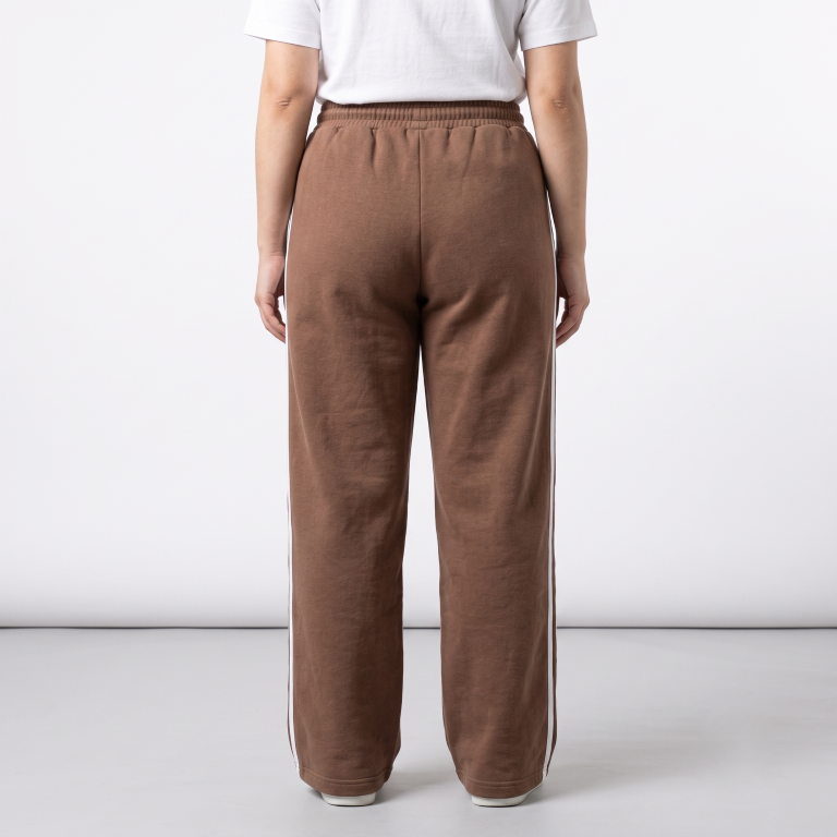 Ladies Extra Wide Leg Track Pants - Size Small - Pack of 3 - Black, Navy, Brown with white stripes