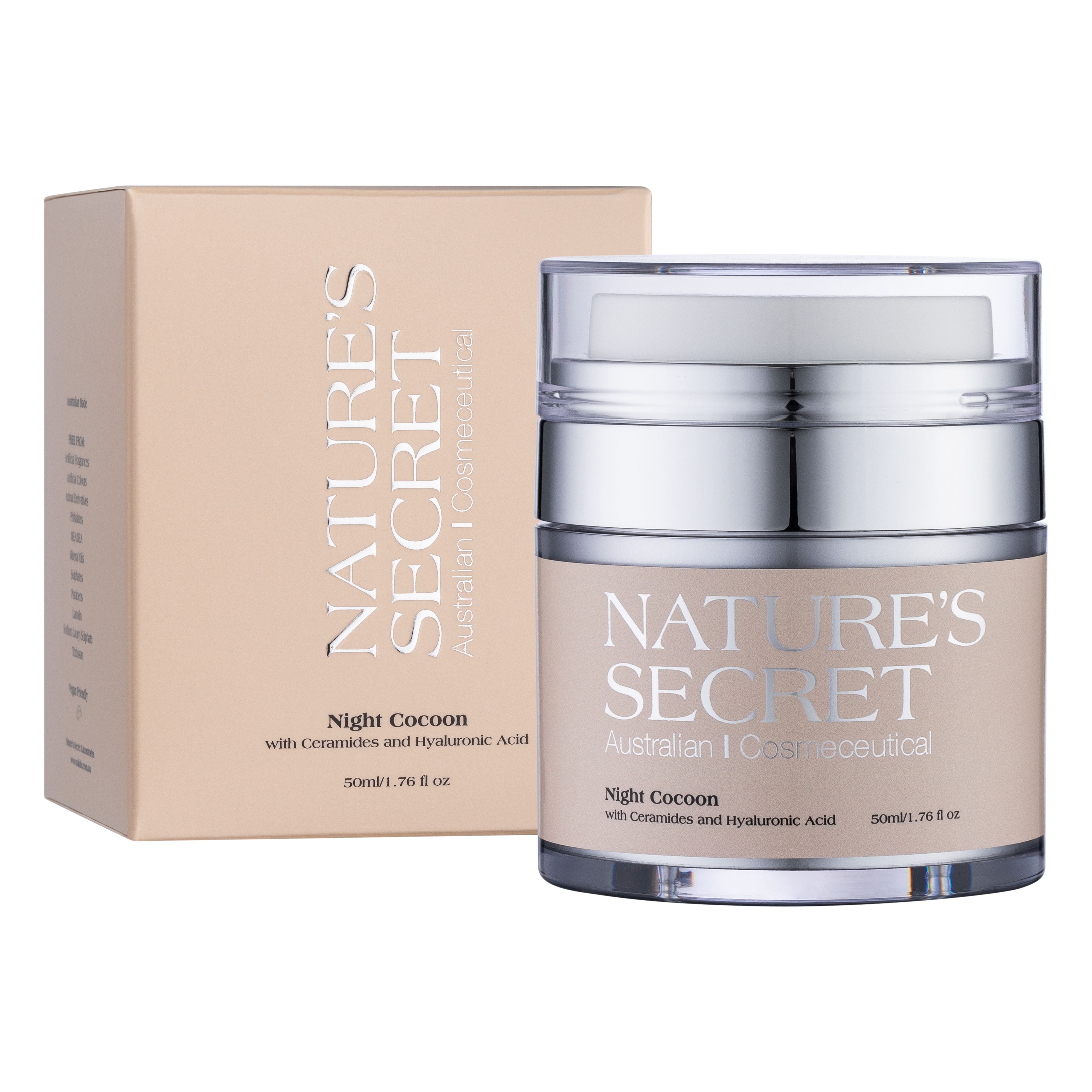Night Cocoon Moisturiser 50ml | Overnight Repair Face Cream for Hydration, Skin Renewal, Fine Lines & Wrinkles | Australian Made