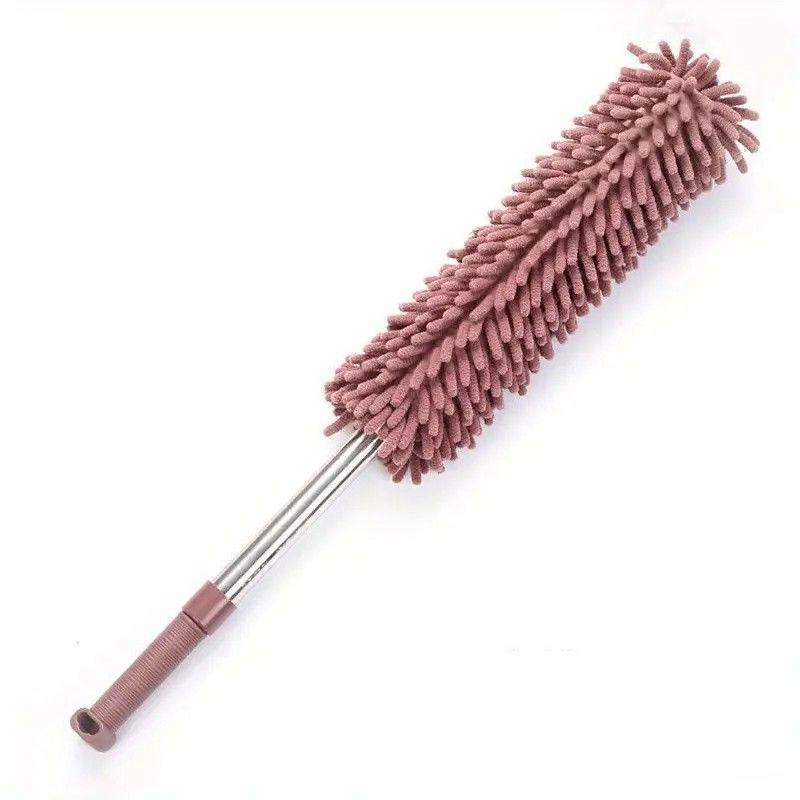✨ Extendable Electrostatic Duster | Stainless Steel Pole + Microfiber Cloth | Traps Dust & Pet Hair Without Spreading, Reaches High Corners for Effortless Home Cleaning!/khaki