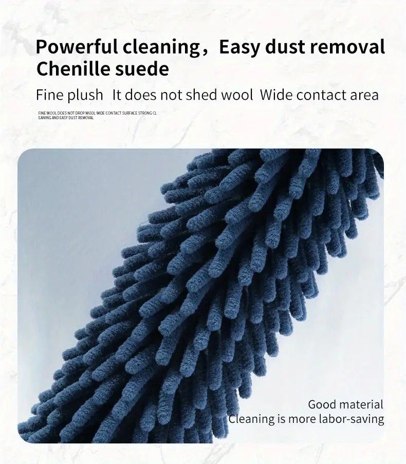 ✨ Extendable Electrostatic Duster | Stainless Steel Pole + Microfiber Cloth | Traps Dust & Pet Hair Without Spreading, Reaches High Corners for Effortless Home Cleaning!/pale green