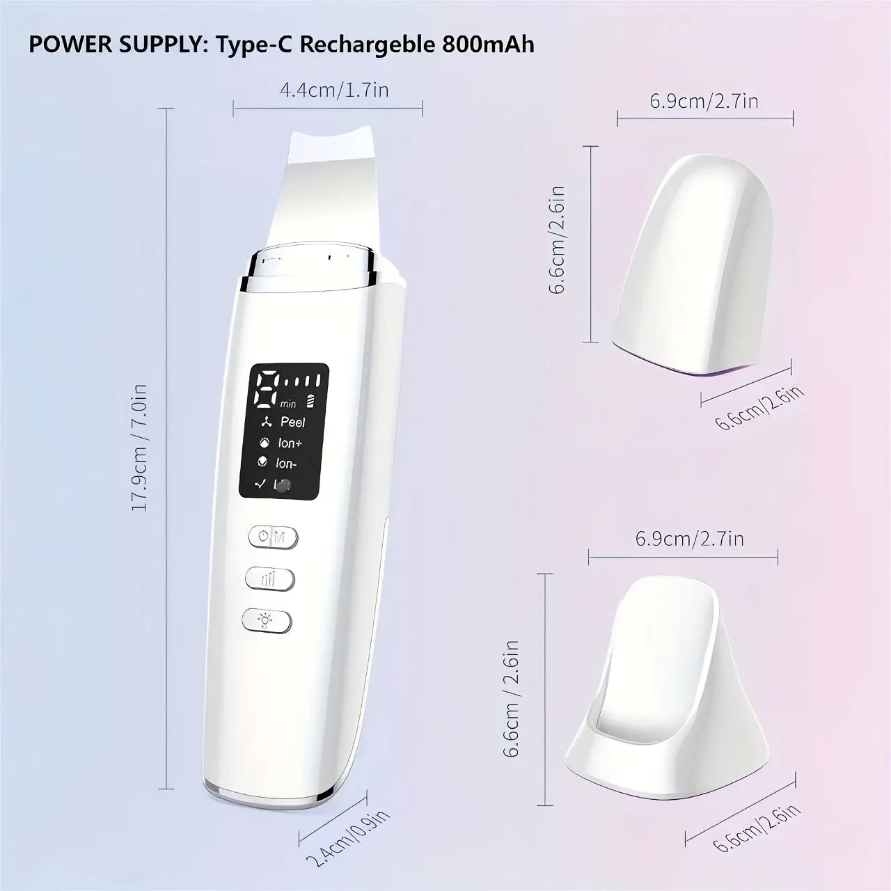 ✨ EMS Microcurrent Skin Spatula | 4-in-1 Deep Blackhead Removal + Serum Infusion + V-Face Lifting | At-Home Facial Device for Radiant, Firm Contours!