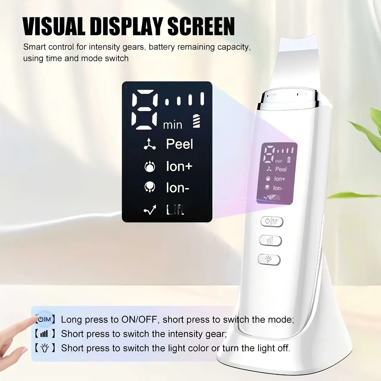 ✨ EMS Microcurrent Skin Spatula | 4-in-1 Deep Blackhead Removal + Serum Infusion + V-Face Lifting | At-Home Facial Device for Radiant, Firm Contours!