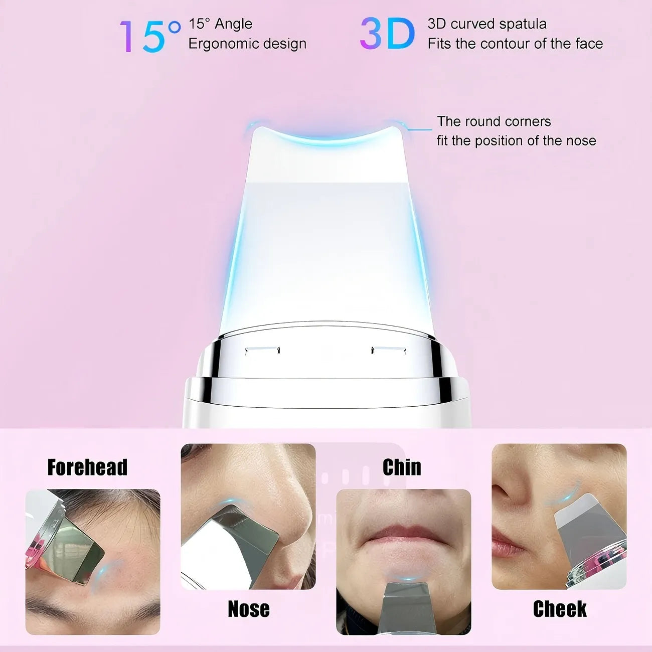 ✨ EMS Microcurrent Skin Spatula | 4-in-1 Deep Blackhead Removal + Serum Infusion + V-Face Lifting | At-Home Facial Device for Radiant, Firm Contours!