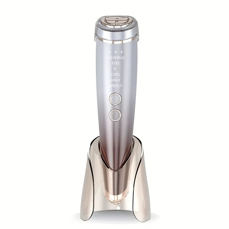 ✨ 6-in-1 Hot & Cold Facial Massager | Thermal/Cooling Therapy + Red & Blue Light + 3 Intensity Levels | Magnetic Charging, Full Face, Eye & Neck Care for Radiant V-Lift!/Gradient color