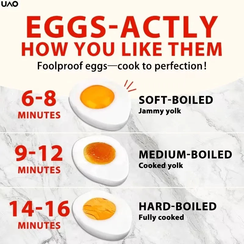 ✨ Stainless Steel Electric Egg Cooker | Clear Lid + 6-Egg Capacity | Timer Control for Soft/Medium/Hard Boiled, Steams Veggies & Dumplings, Perfect Breakfast Maker!