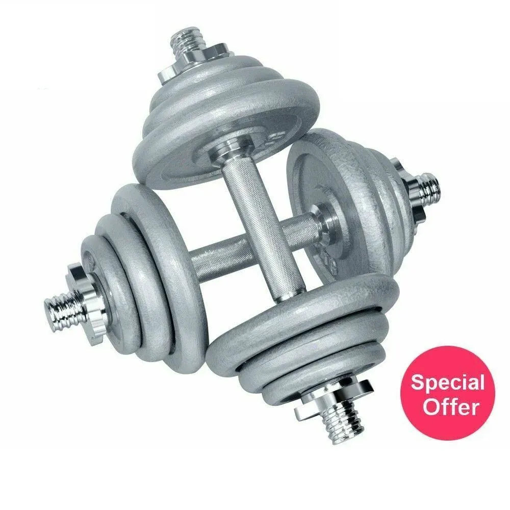 60kg Adjustable Dumbbell Set Standard Hammertone Weights