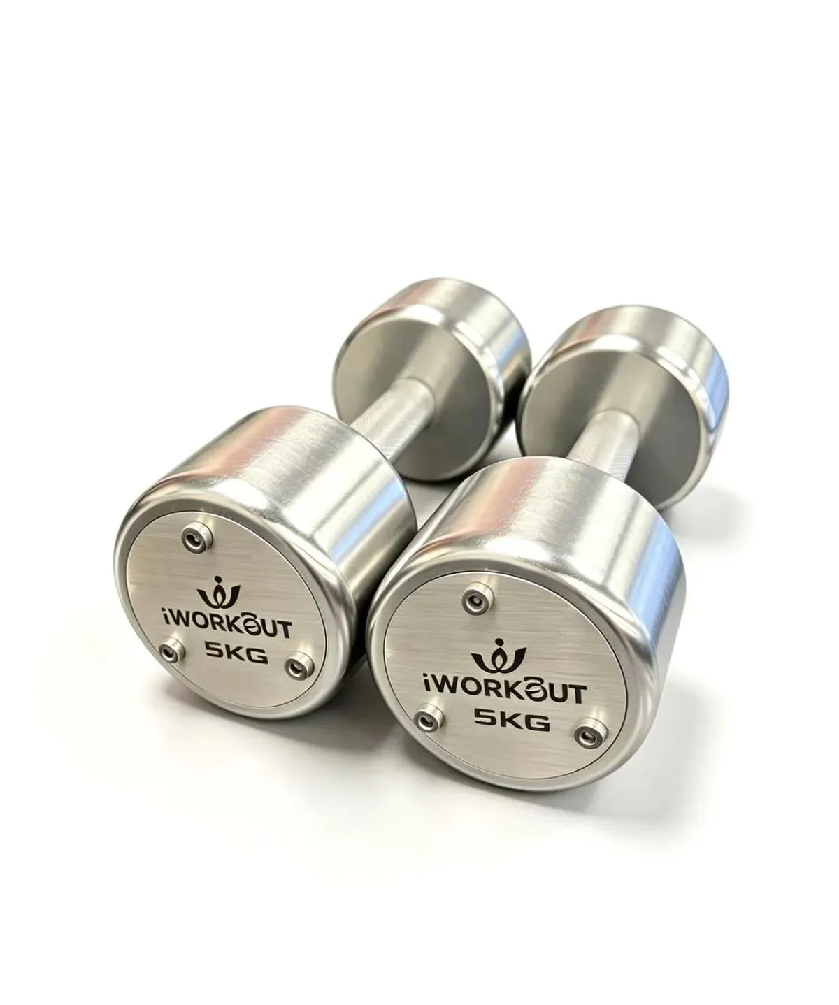 1-10KG Premium Round Chrome Dumbbell Set with Rack