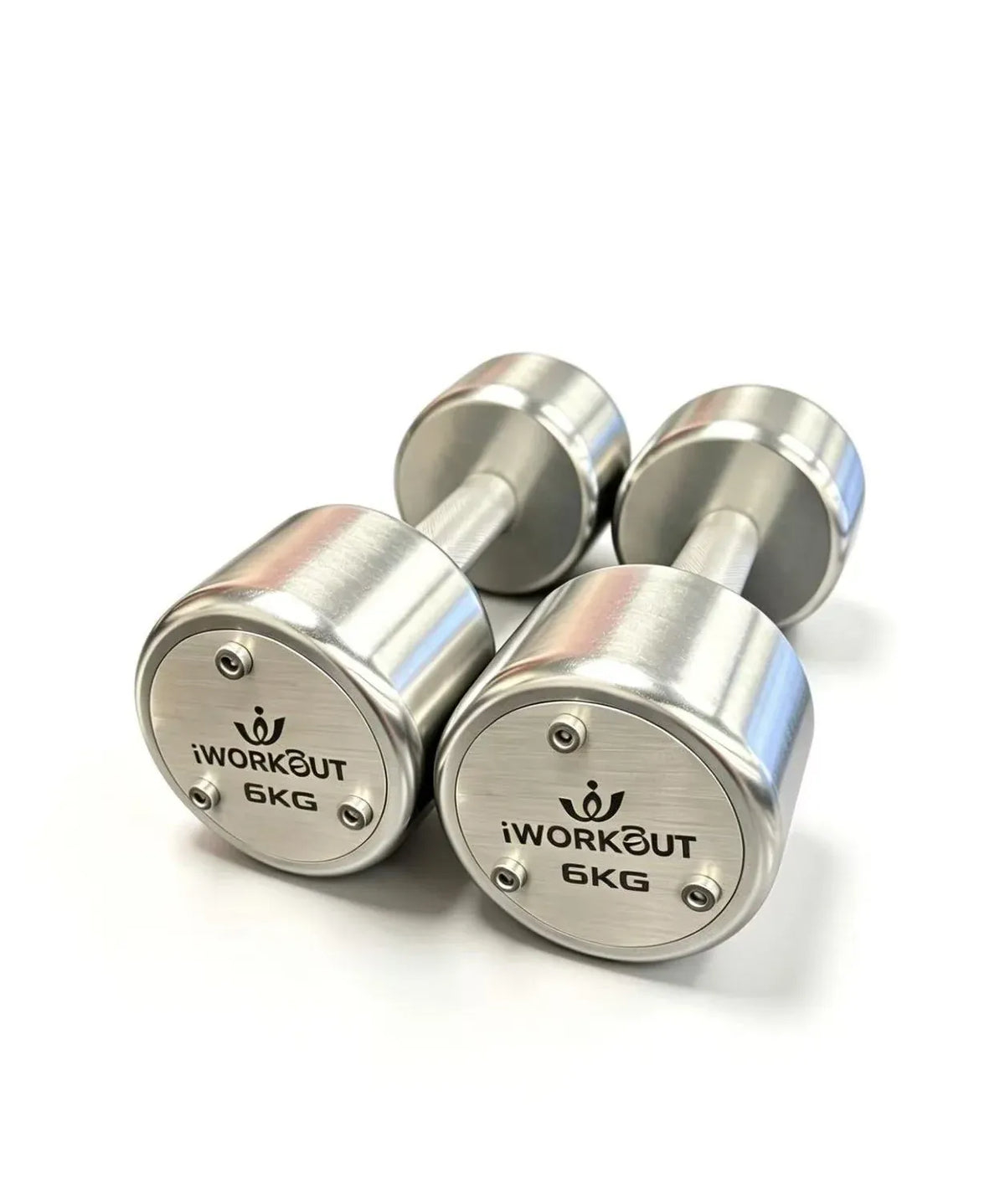1-10KG Premium Round Chrome Dumbbell Set with Rack