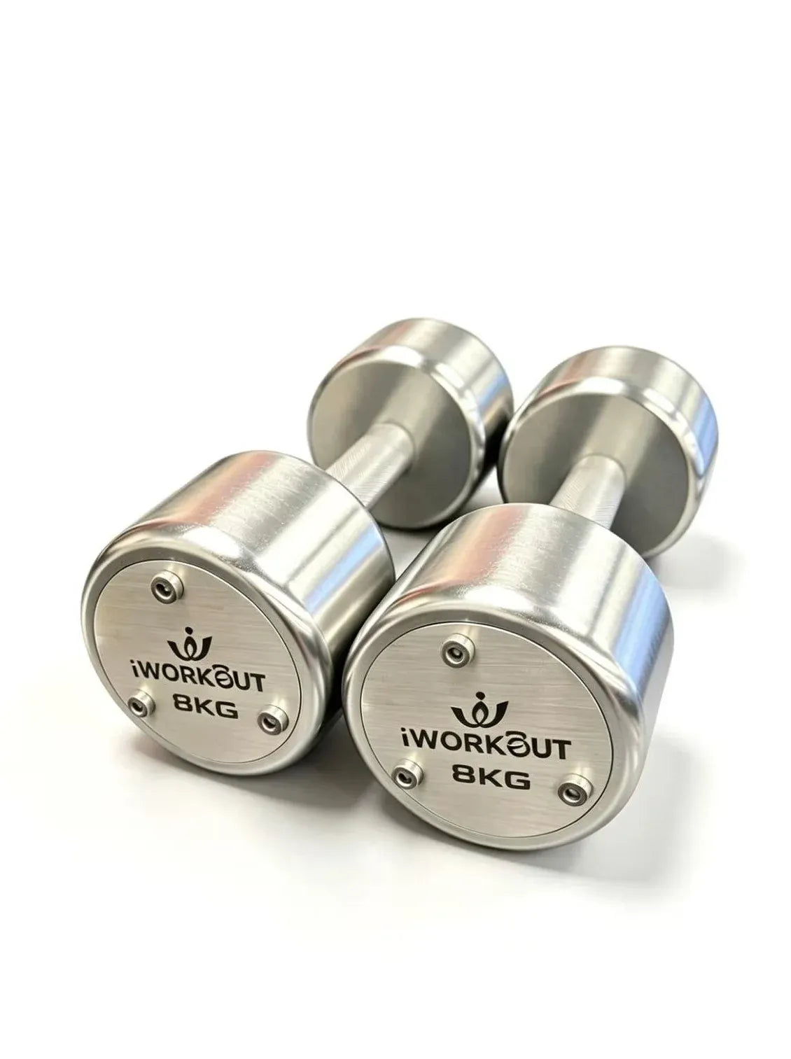 1-10KG Premium Round Chrome Dumbbell Set with Rack
