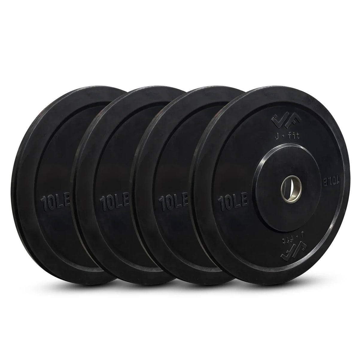JFIT Black Olympic Bumper Plate 10LB 25LB 35LB 45LB — 25LB/11KG