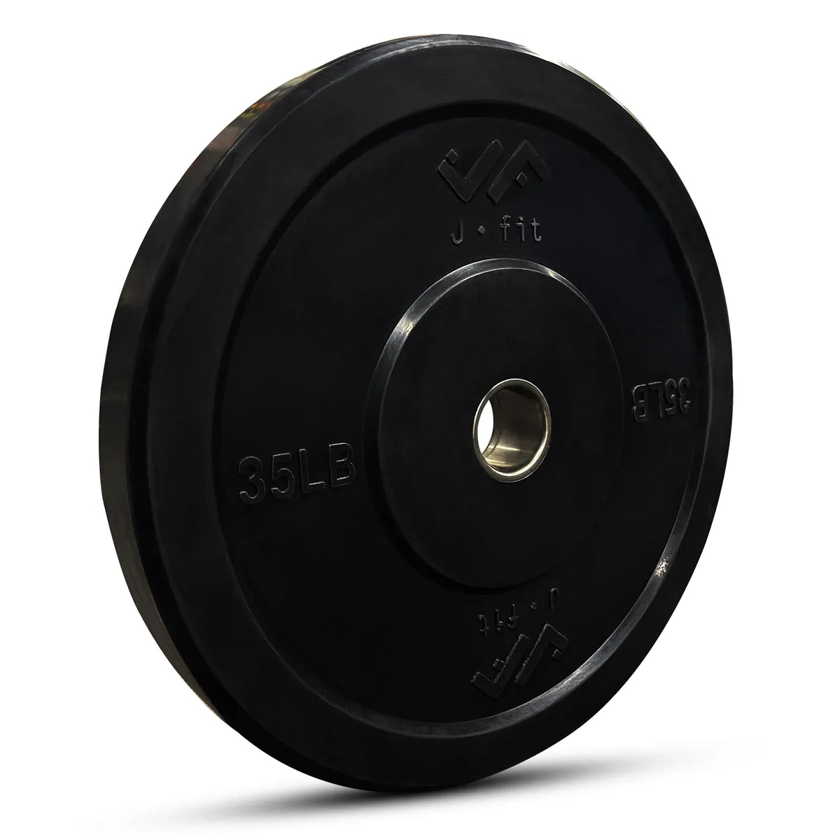 JFIT Black Olympic Bumper Plate 10LB 25LB 35LB 45LB — 35LB/16KG