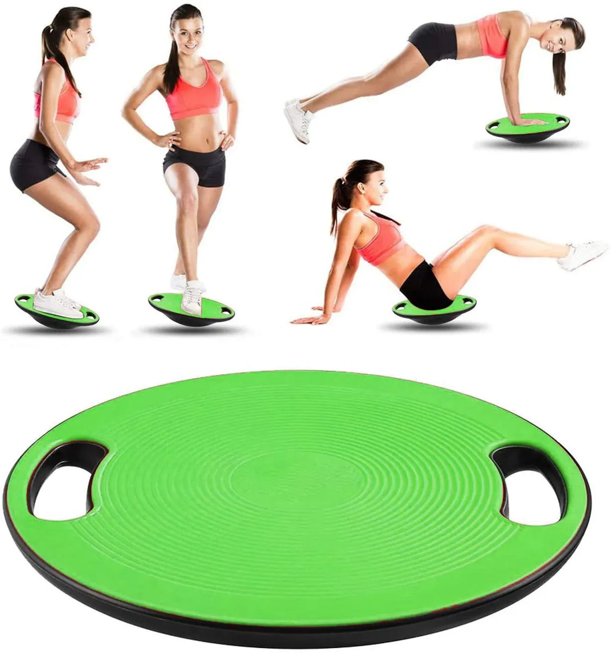Plastic Portable Wobble Balance Board — Black