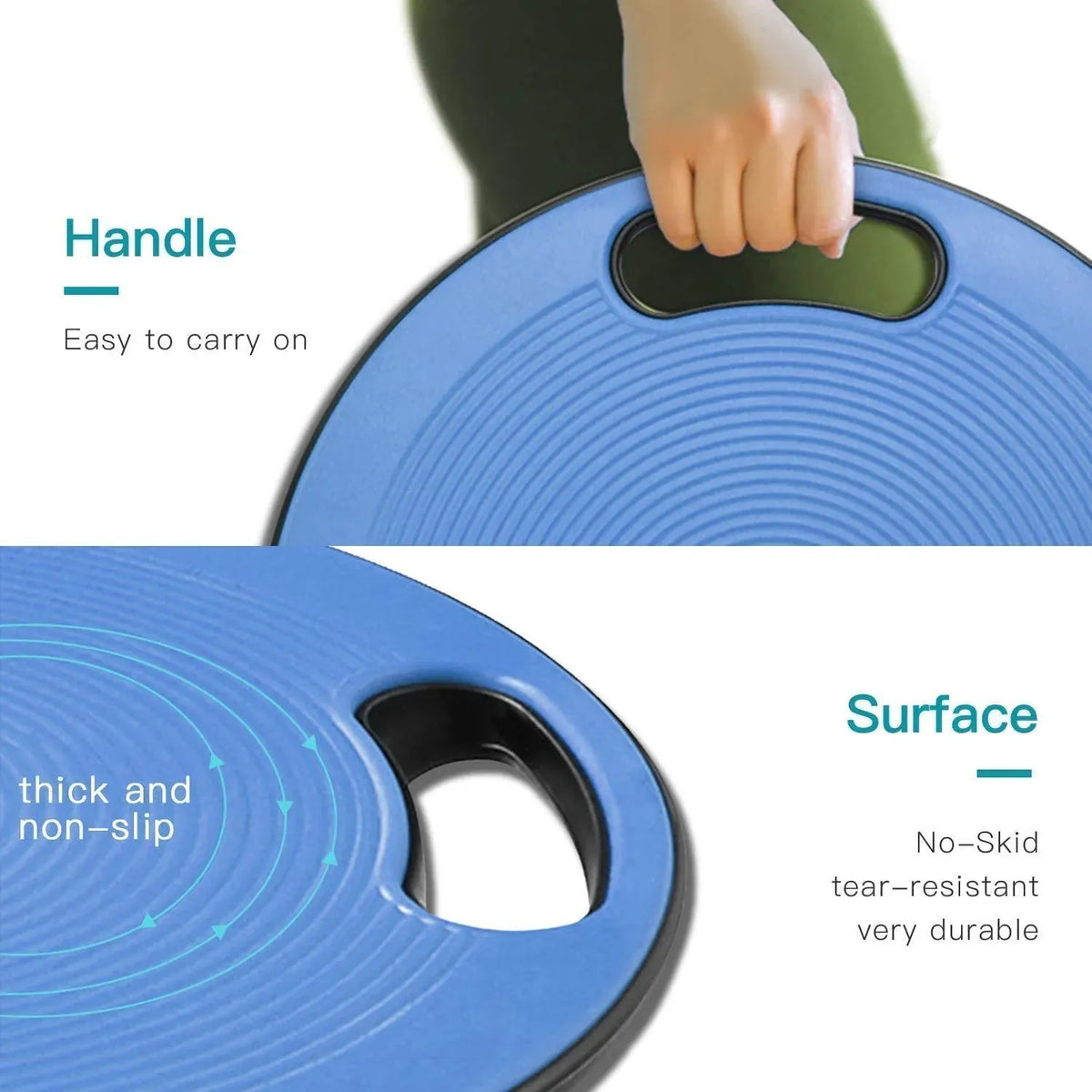Plastic Portable Wobble Balance Board — Green