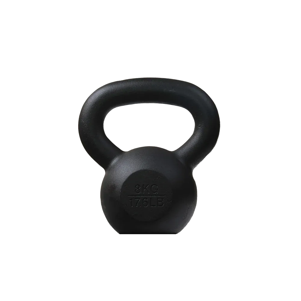 8kg Classic Cast Iron Powder Coated Kettlebell