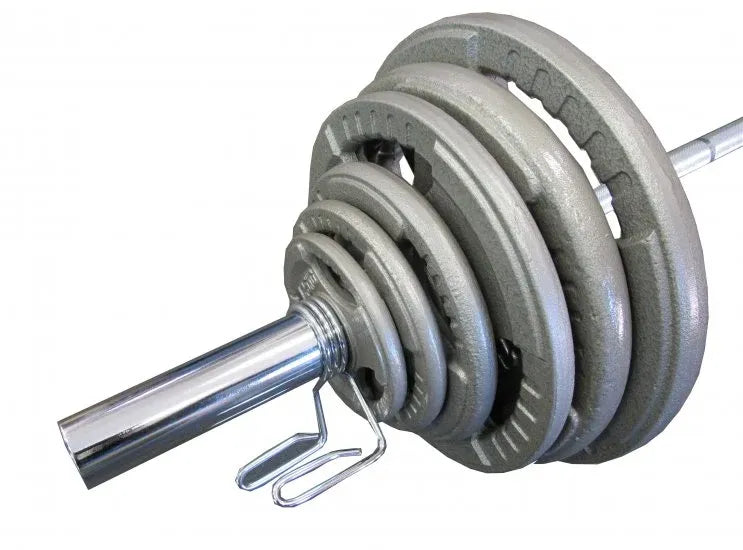 195kg Olympic Hammertone Cast Iron Barbell Weights Set