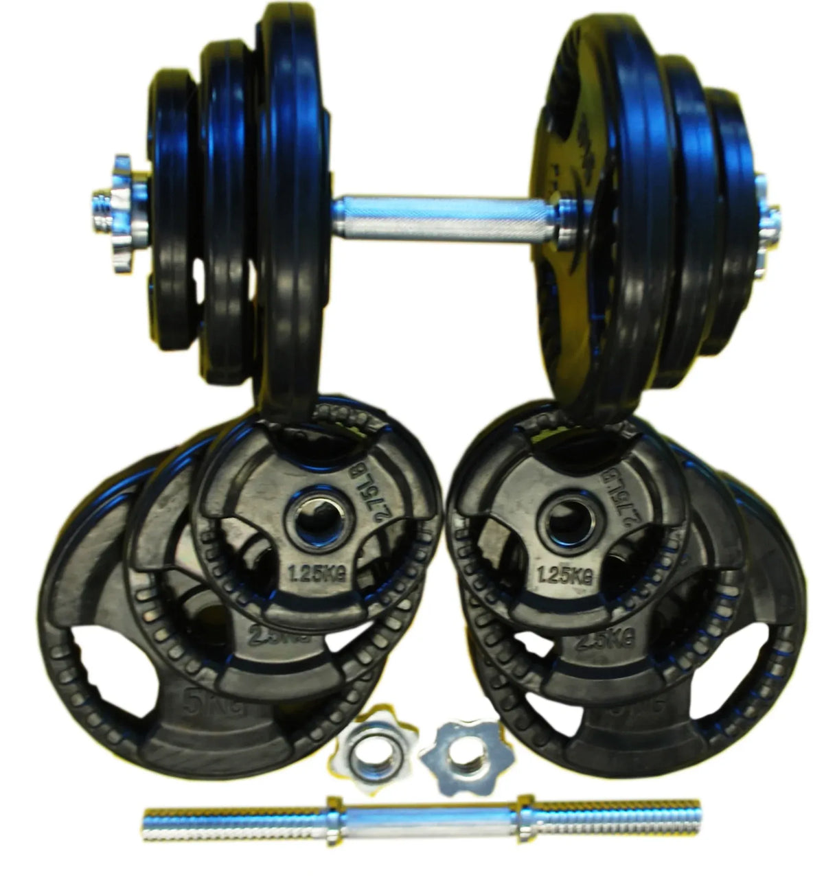 40kg Standard Rubber Dumbbell Set