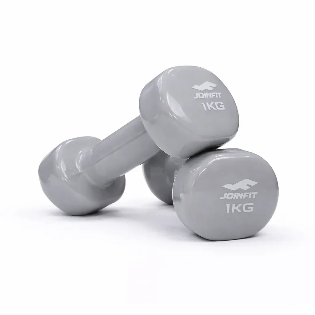 Pair of 1kg Vinyl Coated Dumbbell