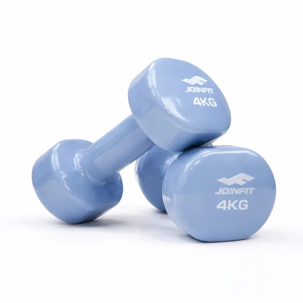 Pair of 4kg Vinyl Coated Dumbbell