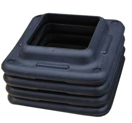 2 Pairs of Aerobic Exercise Step Blocks (4 Blocks Total) — Black